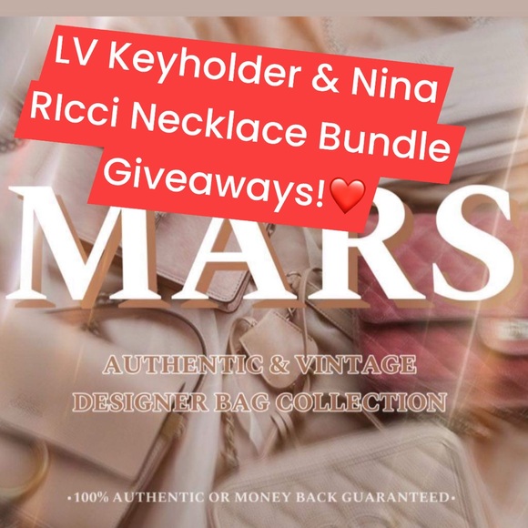 Handbags - Saturday Sale w/ LV Keyholder & Nina Ricci Necklace Giveaways @7:30am PST ❤️